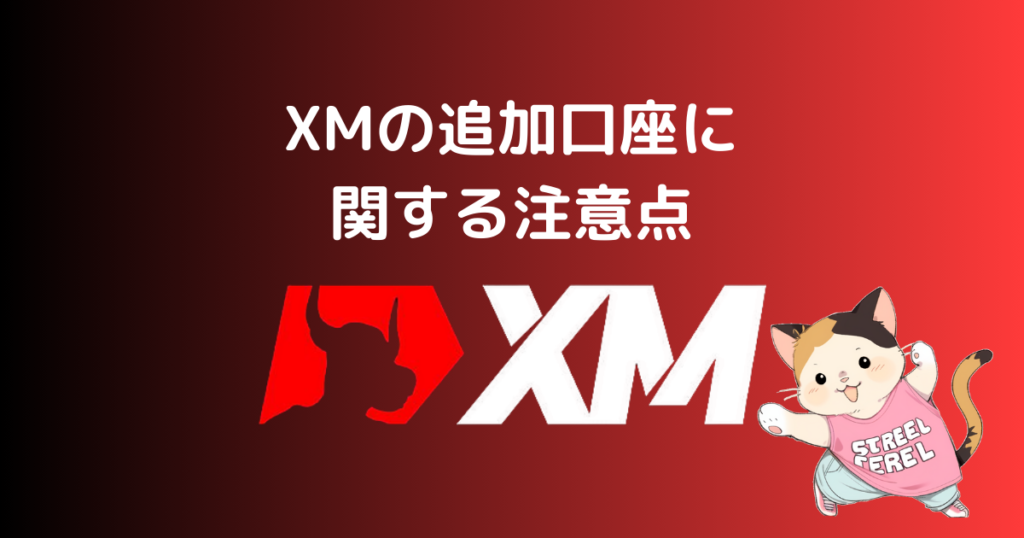 XMの追加口座に関する注意点